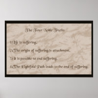 Four Noble Truths Buddhism Poster