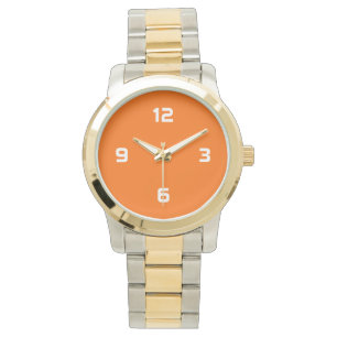 Four Numbers - White on Orange Watch