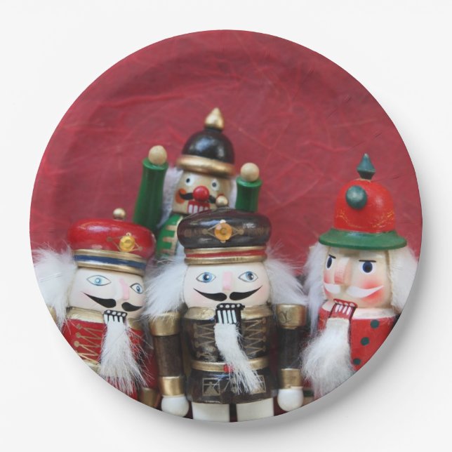 Four nutcrackers group paper plates (Front)