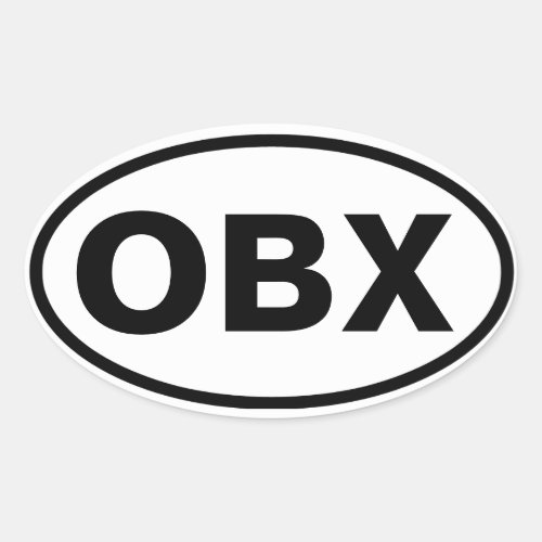 FOUR OBX OVAL STICKER