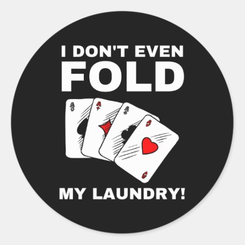 Four Of A Kind 4 Aces Poker Player Classic Round Sticker
