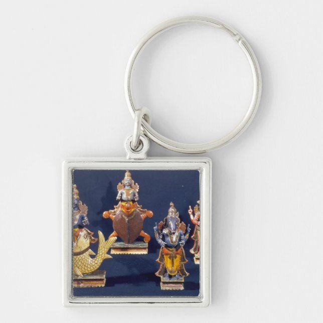 Four of the incarnations of Vishnu Keychain (Front)