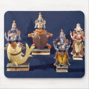 Four of the incarnations of Vishnu Mouse Pad
