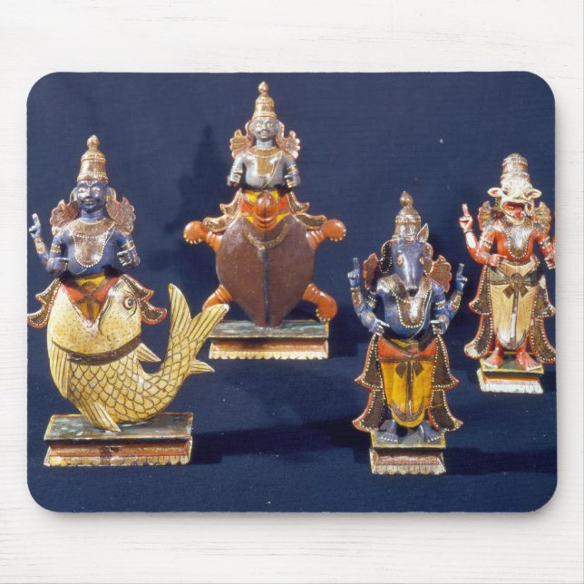 Four of the incarnations of Vishnu Mouse Pad (Front)
