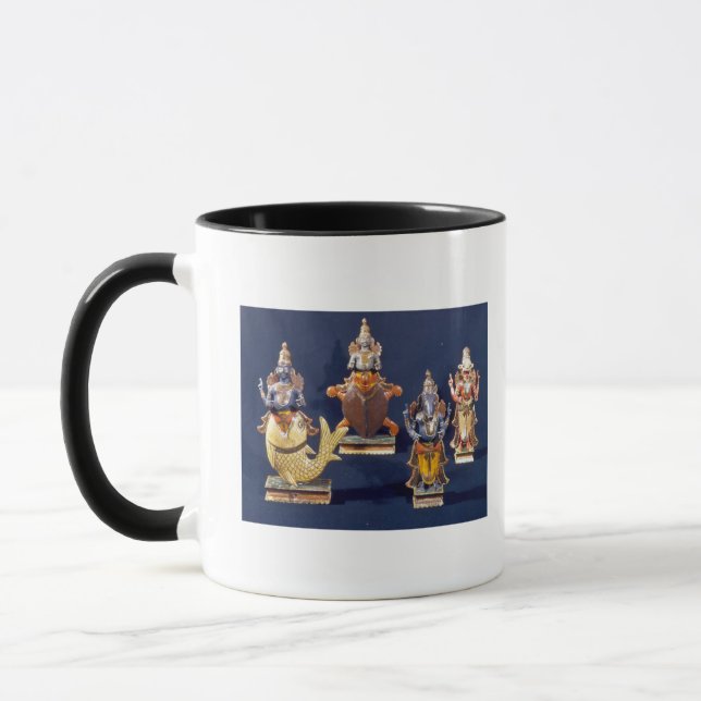 Four of the incarnations of Vishnu Mug (Left)
