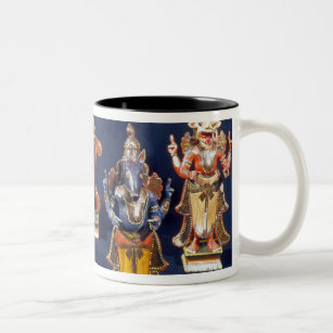 Four of the incarnations of Vishnu Two-Tone Coffee Mug
