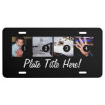 Four Of Your Photos And Text To Make Your Own Art License Plate at Zazzle