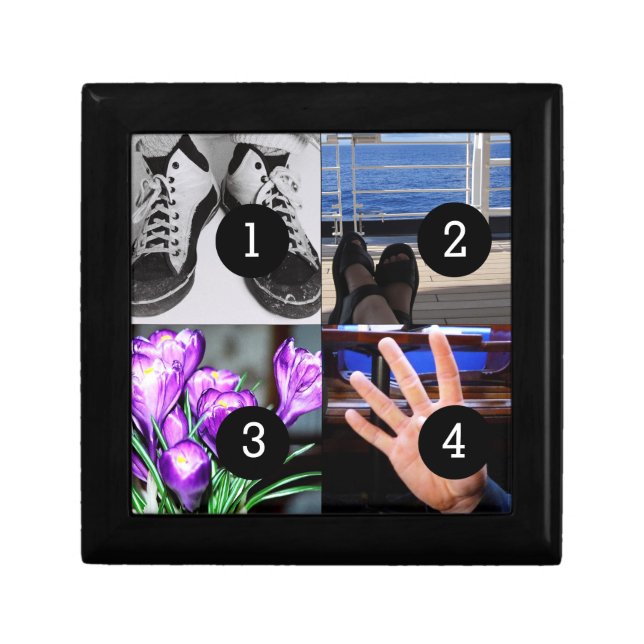 Four of Your Photos Make Your Own Keepsake Gift Box (Front)
