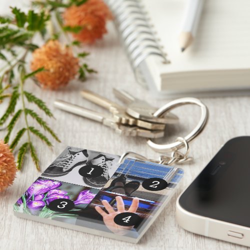 Four of Your Photos Make Your Own Keepsake Keychain