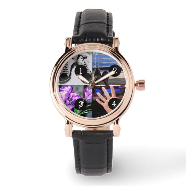 Four of Your Photos Make Your Own Keepsake Watch (Front)