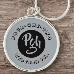 Four One Two Pgh Yinzer Sports Custom Pa Keychain
