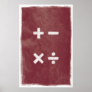 Four Operations Art - Math Posters