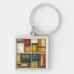 Four Paneled Painting by Jennifer Goldberger Keychain