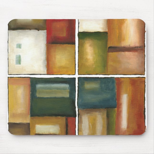 Four Paneled Painting by Jennifer Goldberger Mouse Pad (Front)