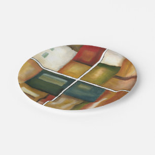 Four Paneled Painting by Jennifer Goldberger Paper Plates