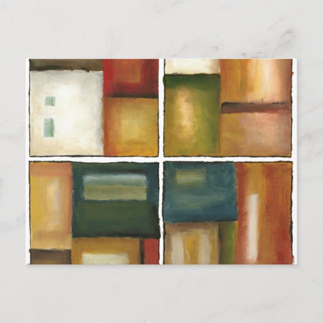 Four Paneled Painting by Jennifer Goldberger Postcard (Front)