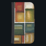 Four Paneled Painting by Jennifer Goldberger Wallet Phone Case For Samsung Galaxy S4<br><div class="desc">Give the gift of four paintings in one with this piece by Jennifer Goldberger. This paneled painting exudes warmth thanks to the colors used and the simple variety of the subtle changes. A great piece to hang on your wall!</div>