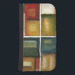 Four Paneled Painting by Jennifer Goldberger Wallet Phone Case For Samsung Galaxy S4<br><div class="desc">Give the gift of four paintings in one with this piece by Jennifer Goldberger. This paneled painting exudes warmth thanks to the colors used and the simple variety of the subtle changes. A great piece to hang on your wall!</div>