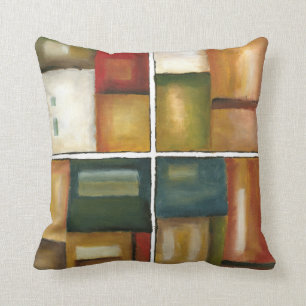 Four Paneled Painting by Jennifer Goldberger Throw Pillow