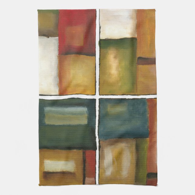 Four Paneled Painting by Jennifer Goldberger Towel (Vertical)