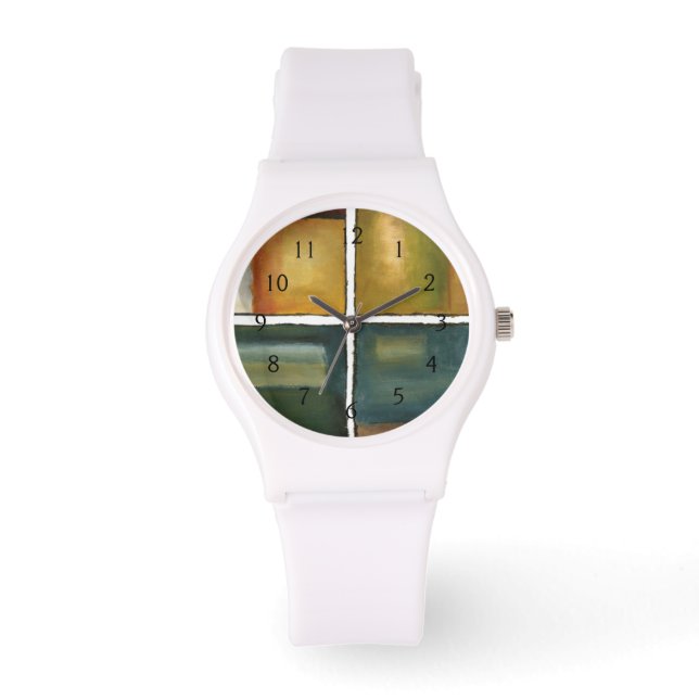 Four Paneled Painting by Jennifer Goldberger Watch (Front)