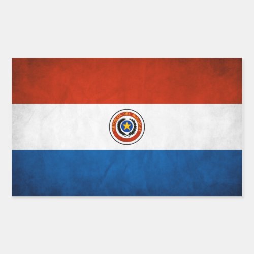 FOUR Paraguay National Flag Rectangular Sticker