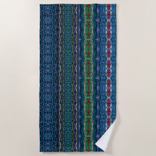 Four Part Harmony Translucent Alternating Shapes  Beach Towel