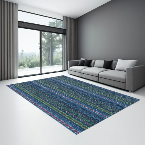 Four Part Harmony Translucent Alternating Shapes  Rug