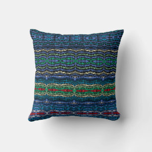 Four Part Harmony Translucent Alternating Shapes  Throw Pillow