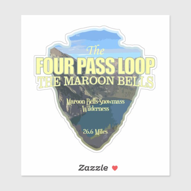 Four Pass Loop (arrowhead) Sticker (Sheet)