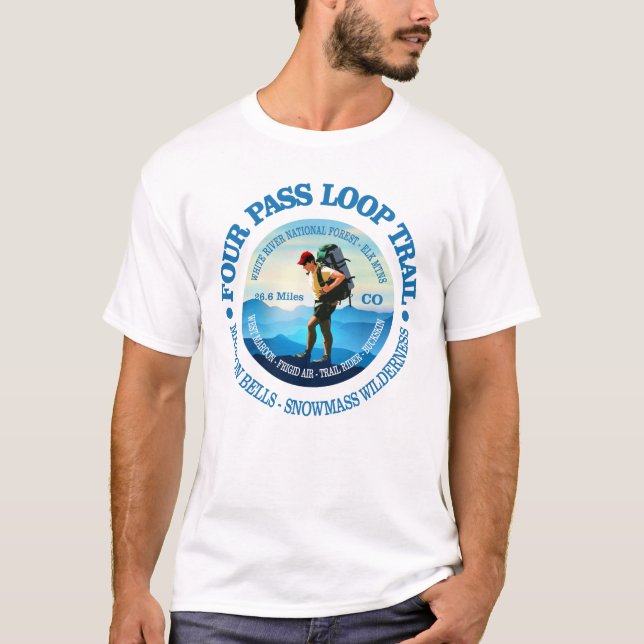 Four Pass Loop Trail (Hiker C) T-Shirt (Front)
