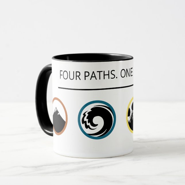 Four Paths. One Journey. Mug (Front Left)