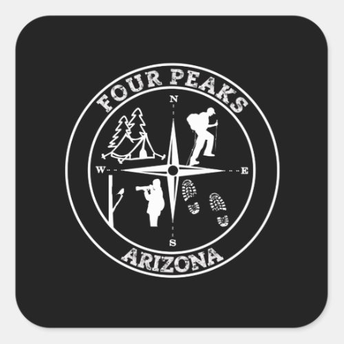 FOUR PEAKS SQUARE STICKER