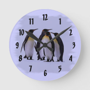 Four Penguins Wall Clock
