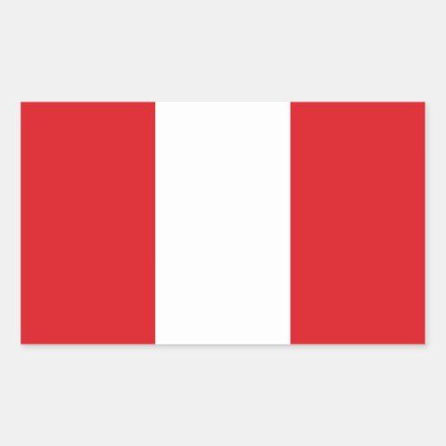 FOUR Peru National Flag Rectangular Sticker