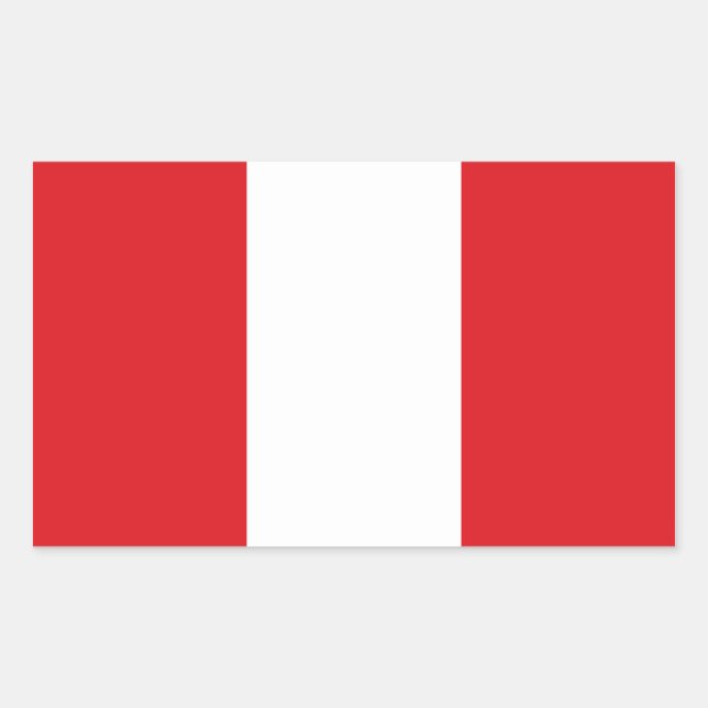 FOUR Peru National Flag Rectangular Sticker (Front)