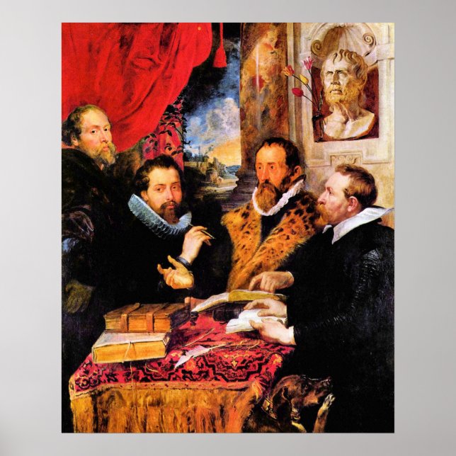 Four Philosophers by Paul Rubens Poster (Front)