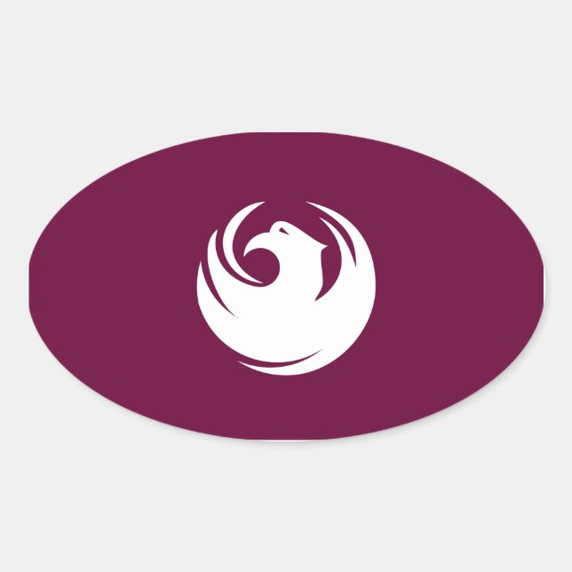 FOUR Phoenix Flag Oval Sticker (Front)