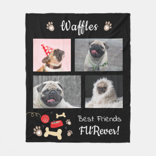 Four Photo Best Friends Furever Dog Blanket