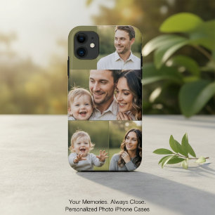Four Photo Collage Personalized Family Picture iPhone 11 Case