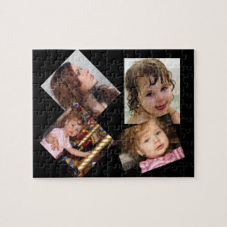 Four Photo Collage Template Jigsaw Puzzle