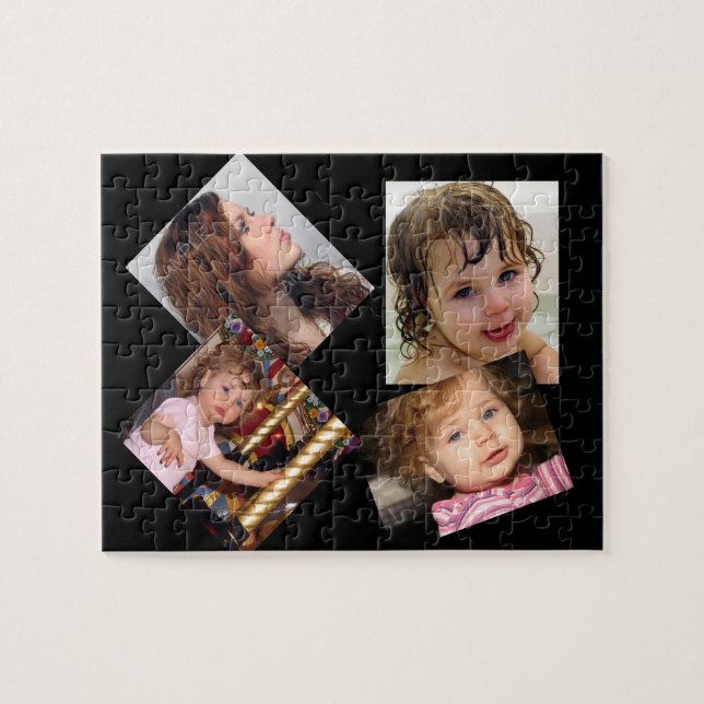 Four Photo Collage Template Jigsaw Puzzle (Horizontal)