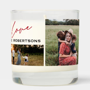 Four photo design scented candle