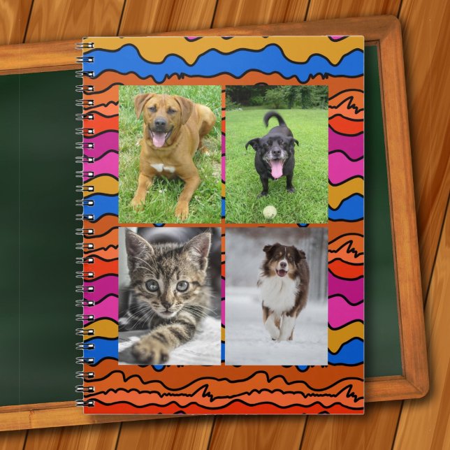 Four Photo Templates Abstract Art School Notebook (Creator Uploaded)