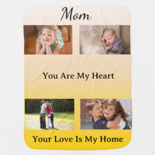 Four Photo Tribute - You Are My Heart  Baby Blanket