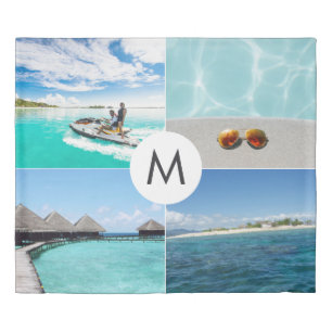 Four-Photo Vacation Duvet Cover