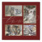 Four Photos Collage Love Pets Burgundy