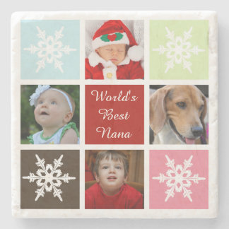 four photos collage Mod photo coasters