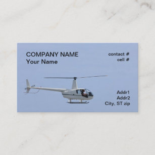 four place light helicopter business card