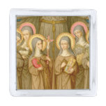 Four Poor Clare Saints (SAU 027) Silver Finish Lapel Pin